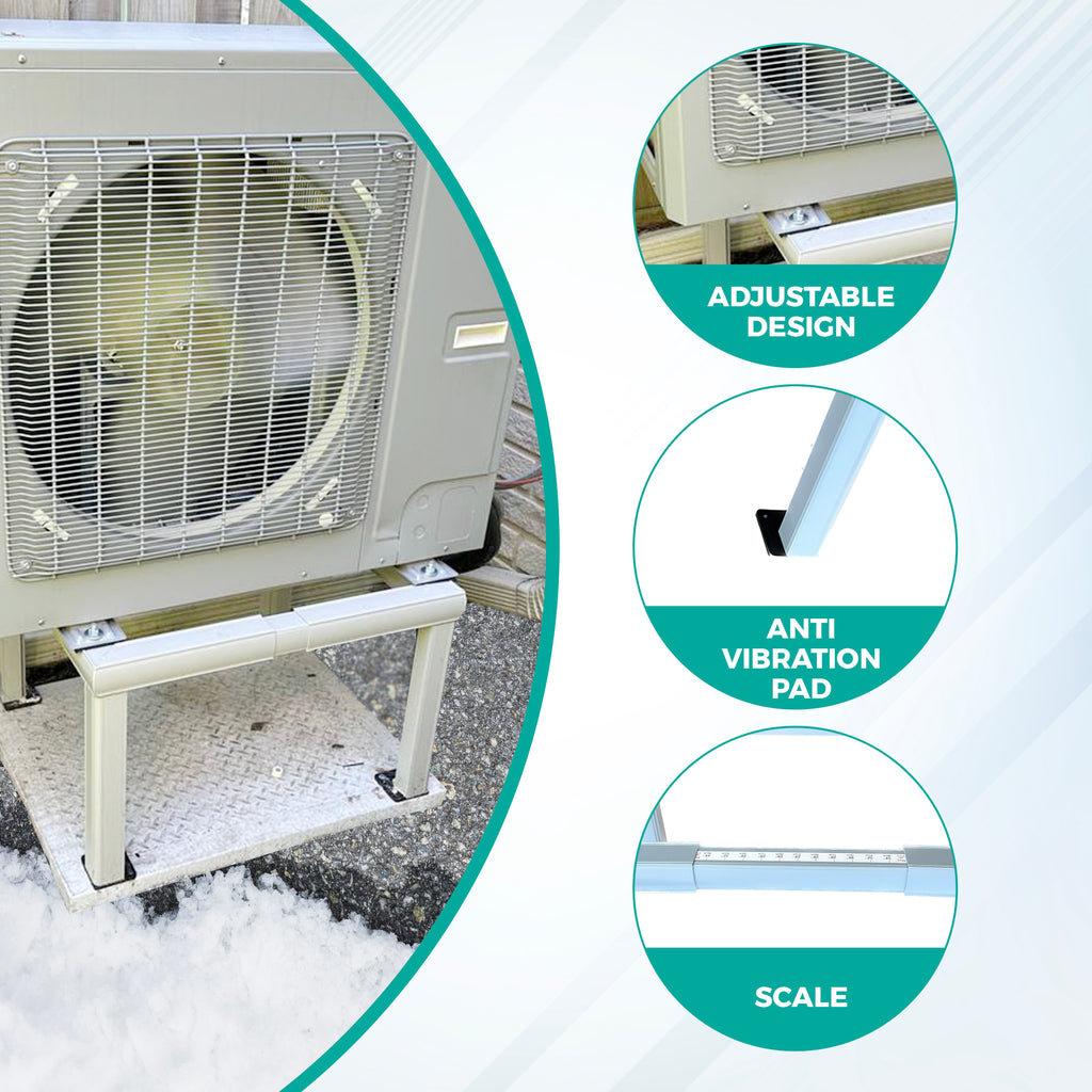 Toughstand Aluminum Heat Pump Snow Stand Adjustable from 24" to 38" Both Sides